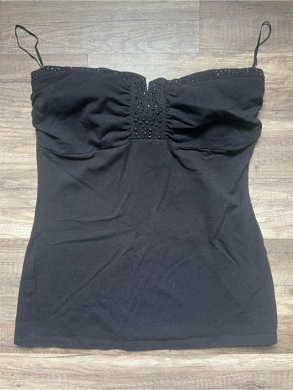 Express Y2K strapless going out tank- S